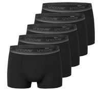 Schiesser Herren Boxershorts UNCOVER, Single Jersey, einfarbig Schwarz, 5er Pack, M