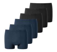 UNCOVER by SCHIESSER Herren Boxershorts, 6er Pack - UNCOVER Cotton, Shorts, Single Jersey Schwarz/Dunkelblau L