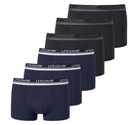 UNCOVER by SCHIESSER Herren Shorts 6er Pack - Serie "Uncover", Unterhose Schwarz / Dunkelblau S