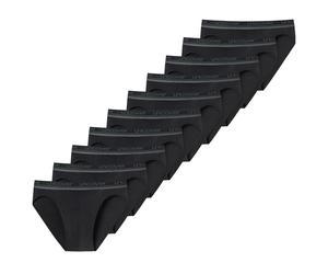 UNCOVER by SCHIESSER Herren Slips, 10er Pack - Rio-Slip, Single Jersey, einfarbig Schwarz / L L Schwarz