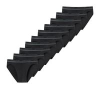 UNCOVER by SCHIESSER Herren Slips, 10er Pack - Rio-Slip, Single Jersey, einfarbig Schwarz / M M Schwarz