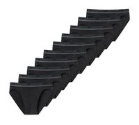 UNCOVER by SCHIESSER Herren Slips, 10er Pack - Rio-Slip, Single Jersey, einfarbig Schwarz XL
