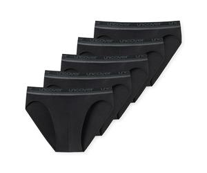UNCOVER by SCHIESSER Herren Slips, 5er Pack - Rio-Slip, Single Jersey, einfarbig Schwarz / 2XL XXL Schwarz