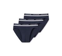Schiesser Herren Slip Uncover Rio – 3er-Pack, 95% Baumwolle/5% Elasthan, Gr. XL, Dunkelblau