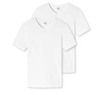Schiesser Herren T-Shirt UNCOVER V-Ausschnitt Weiß M 2er-Pack