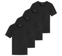 UNCOVER by SCHIESSER Herren T-Shirt 4er Pack - V-Ausschnitt Schwarz M
