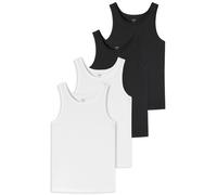 Unterhemd UNCOVER BY SCHIESSER "Unterhemd 4er Pack", Herren, Gr. 3XL, N-Gr, schwarz (schwarz, weiß), Obermaterial: 95% Baumwolle CO. 5% Elasthan EL., Unterhemden Unterhemd (90465151-XXXL) schwarz, wei