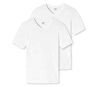 Schiesser Herren T-Shirt UNCOVER V-Ausschnitt Weiß M 2er-Pack