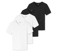 Uncover by Schiesser - Unterhemd/Shirt Kurzarm - 4er Pack (XL Schwarz/Weiß)