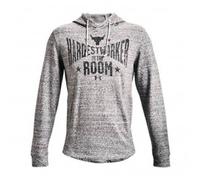 Under Armor Project Rock Mens Grey Terry Hoodie L