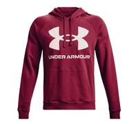 Under Armor Rivale Fleece Herren Burgund Big Logo Hoodie M