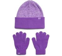 Under Armour BEANIE COMBO Set aus Mütze und Handschuhen, violett, größe OSFM