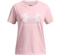 UNDER ARMOUR Big Logo T-Shirt Mädchen 647 - prime pink/white/white XL (160-170 cm)