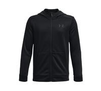 Under Armour Boys' Standard ArmourFleece Full Zip Hoodie, (001) Black / / Black, Youth X-Large