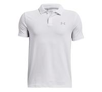 Under Armour Boys' Standard Performance Polo, (100) White/Mod Gray/Mod Gray, Large