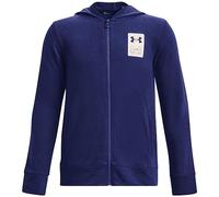 Under Armour Boys' Standard Rival Terry Full-Zip Hoodie, (456) Bauhaus Blue / / Black, Youth Medium