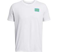 Under Armour Color Block Logo Left Chest Herren T-Shirt, weiß XXL