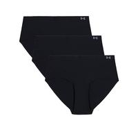 Under Armour Damen 3er-Pack Pure Stretch No Show Hipster Unterwäsche, Ganztägiger Komfort & Ultraweiche Passform, Schwarz - Core, S