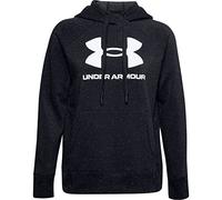Under Armour Damen Aufwärmoberteil Rival Fleece Logo Hoodie, Black/ White/ (002), M