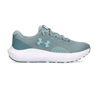 Under Armour Damen Charged Surge 4, leichte und atmungsaktive Laufschuhe, gepolsterte Joggingschuhe für langen Komfort,Serpentine / Jasper Blue / Metallic Serpentine,42