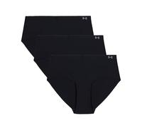 Under Armour Pure Stretch 3-Pack No Show Hipster Slips L schwarz