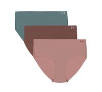 Under Armour Damen Hipster-Slips im 3er-Pack - Unsichtbares Pure Stretch, nahtlos, Keine Abdrücke, Ultraleicht, ganztägiger, Tourmaline Pink, XL
