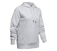 Under Armour Damen Hoodie UA Rival Fleece Graphic Novelty 1348553-014 XS Halo Gray/Lime Light