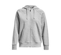 Under Armour Damen Hoodie UA Rival Fleece FZ – mit Kapuze – Grau M
