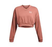 Under Armour Damen Kapuzenpullover Rival Terry OS Crop Crw 1382738-696 S Canyon Pink