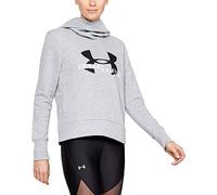 Under Armour Damen Oberteil Cotton Fleece Sportstyle Logo Hoodie, Steel Light Heather/Black/White (035), SM, 1321185