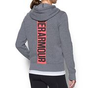 Under Armour Damen Oberteil Favorite Fleece FZ, Carbon Heather, S, 1298415-090