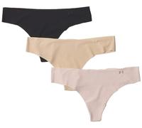Under Armour Damen Ps Thong 3pack Unterw sche, Black Beige Graphite, L EU