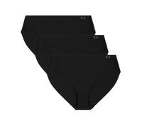 Under Armour Damen Pure Stretch No-Show Bikini-Slip – 3er-Pack, Mikrofaser, Schwarz, Größe M