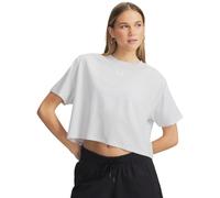 Under Armour Damen T-Shirt Rival Boxy Tee Solid 6011064-023 M Distant Gray Medium Heather / White