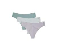 Under Armour Damen Women's Underwear Pure Stretch No Show Thong Pant, 3 Pack Solid Thong Panties (1er Pack)