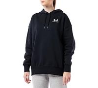 Under Armour Hoodie Essential Oversized Fleece Damen Schwarz/Weiß Größe S