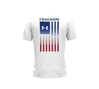 Under Armour Freedom Flag Gradient Kurzarm Tee, (100) weiß/königlich, S