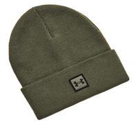 Under Armour Herren Halftime Cuff Mütze, sehr weiche Beanie aus Rippstrick, schweißableitende Strickmütze mit Umschlag,Marine OD Green / / Black,OSFM