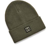 Under Armour Herren Halftime Cuff Mütze, sehr weiche Beanie aus Rippstrick, schweißableitende Strickmütze mit Umschlag,Marine OD Green / / Black,OSFM