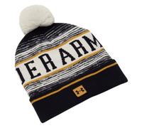 Under Armour Halftime Pom Beanie Wintermütze, summit white/golden yellow