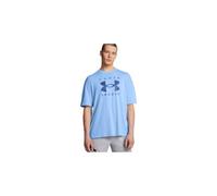 under armour heavyweight logo kurzarm t shirt blau herren s