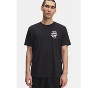 Under Armour Herren 60/40S Sports Logo Kurzarmshirt, super weiches Sportshirt aus Baumwollmix, schnell trocknendes T-Shirt mit geripptem Kragen,Black / / White,MD