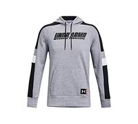Under Armour Herren Baseline Fleece Hoodie, Mod Gray Light Heather (011)/Schwarz, Medium