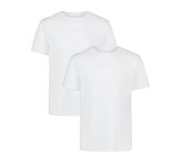 Under Armour Herren Baumwolle Rundhals Unterhemd 2er Pack - Etikettlos, Weiche Stretch-Passform, Atmungsaktiv & Schweißableitend - Weißes T-Shirt Baselayer, Weiß, S