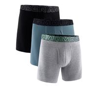 Under Armour Herren Boxer Shorts Under Armour Perf Cotton Solid 6in 3Pack Steel Heather S