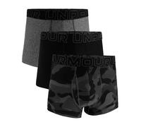 Under Armour Herren Boxershorts Performance Tech 3'' 3er Pack Print/Solid Camouflage Schwarz/Grau M