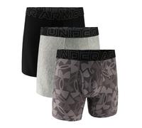 Under Armour Herren Boxer Shorts Under Armour Perf Tech Print 6in 3Pack Castlerock Heather M