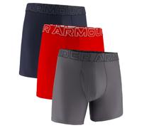 Under Armour Herren Boxer Shorts Under Armour Performance Tech - Solid 6in 3Pack Downpour Gray L