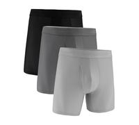 Under Armour Herren-Boxerjock-Slip, 15,2 cm Innennaht, ganztägiger Komfort, Multipack, Stahlgrau, Mod Grey, Schwarz, 3 Stück, Large