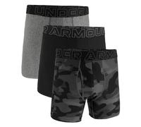 Men's Under Armour Performance Tech 6" 3 Pack Print/Solid Boxer Briefs